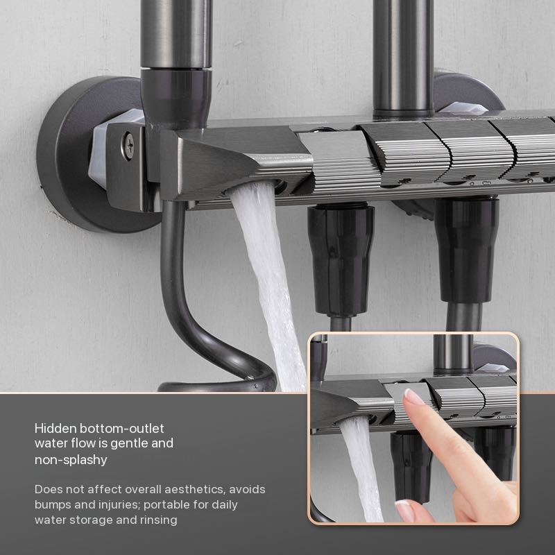 Grey Chrome Bathroom Shower Fa - Plumbing review and price