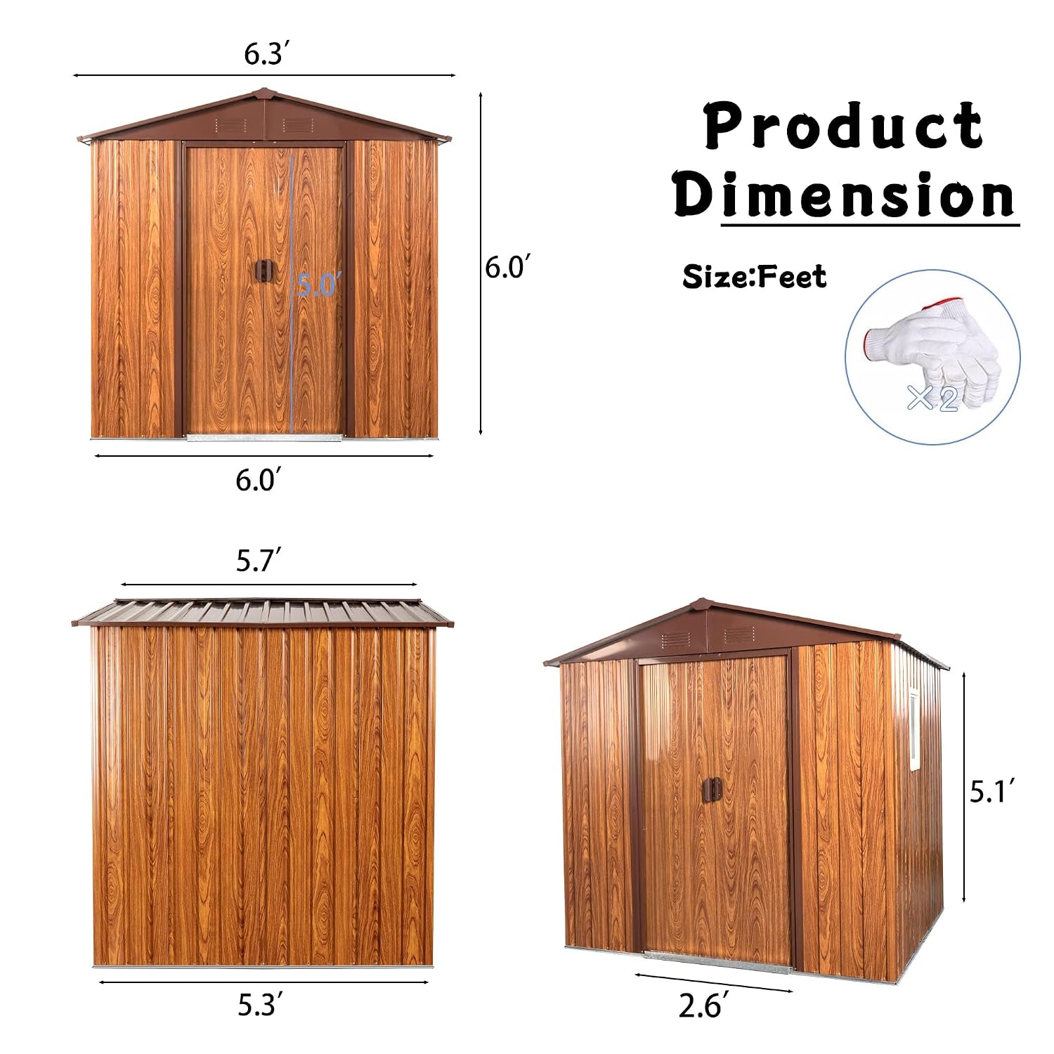 6x6FT Metal Outdoor Storage Sh - Garden Tools review and price