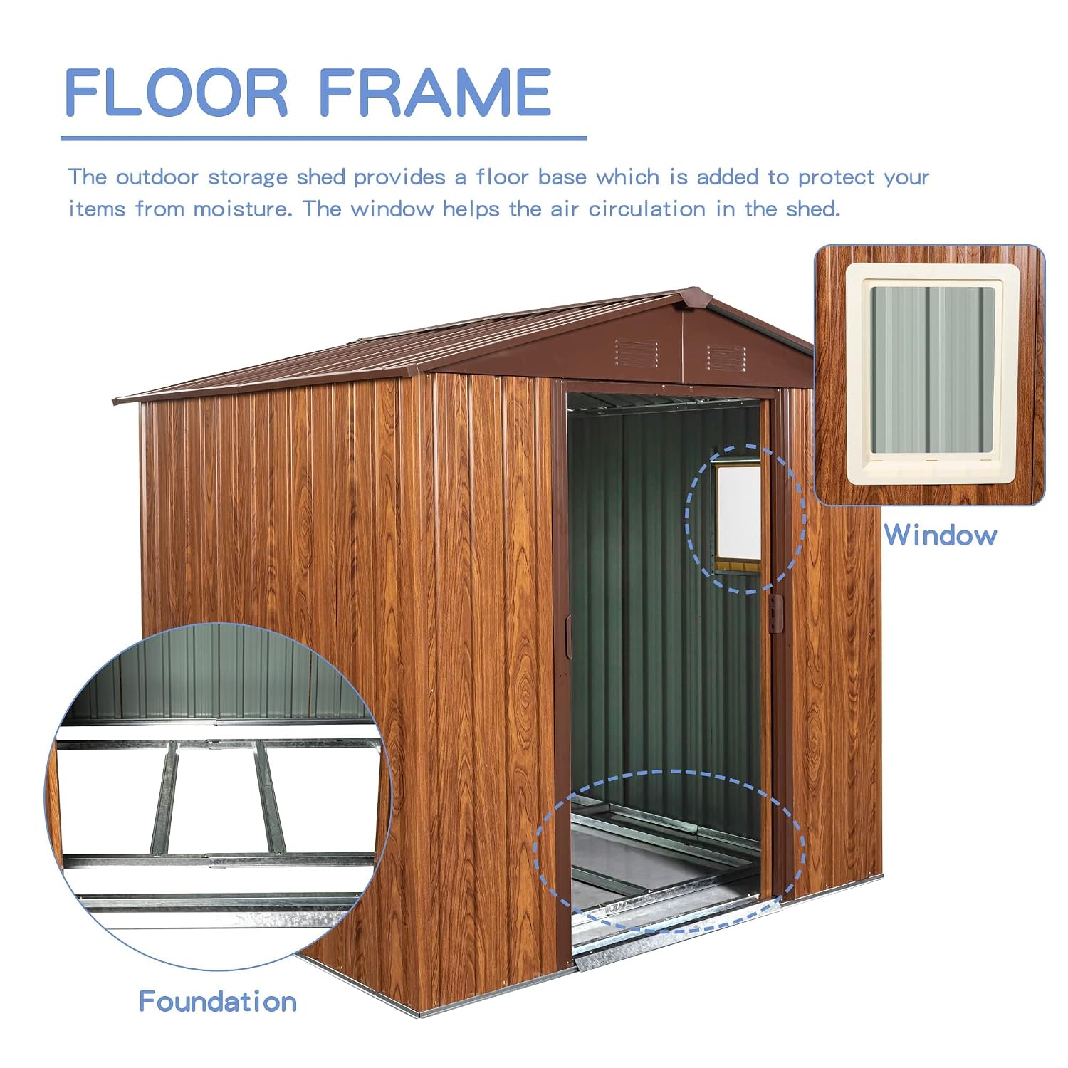 6x6FT Metal Outdoor Storage Sh - Garden Tools review and price